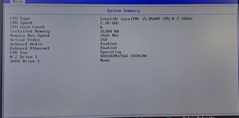 Lenovo M920q USFF Desktop | i5-8500T @ 2.10GHz 16GB DDR4 256GB NVMe )