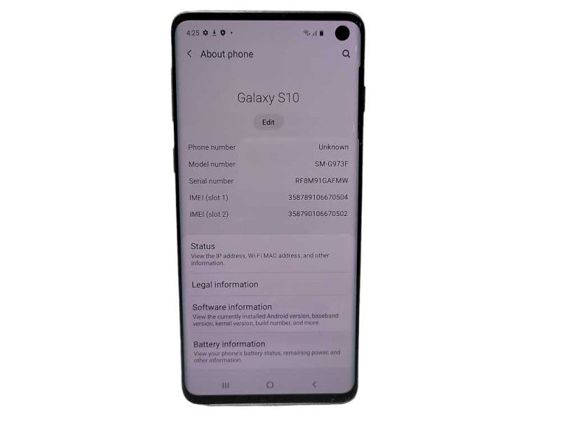 Samsung Galaxy S10 128GB (SM-G973W) - READ  $