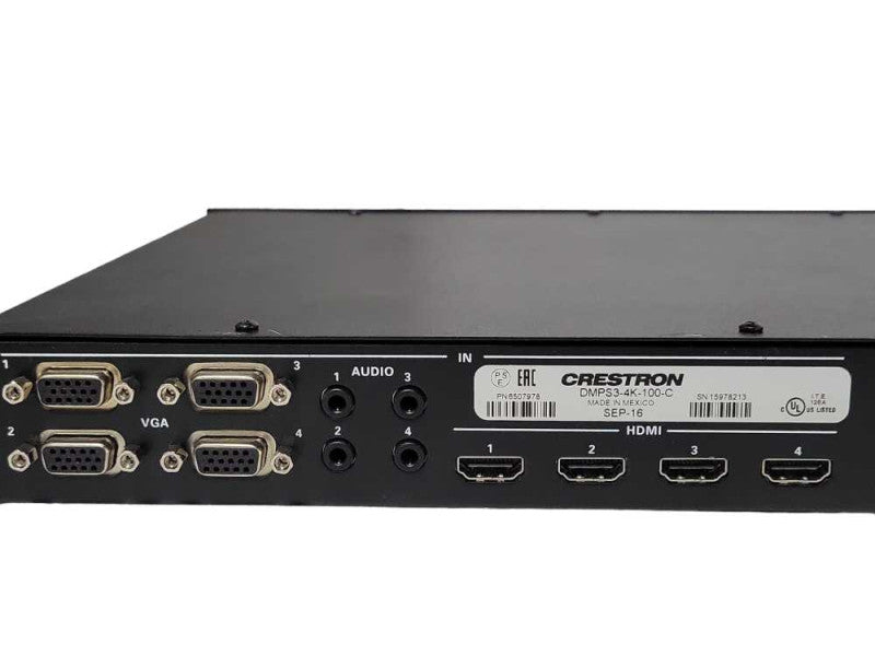 CRESTRON DMPS3-4K-100-C 4K Multi-format Presentation System, READ _
