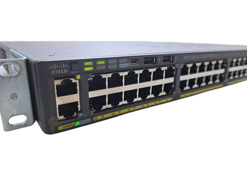 Cisco WS-C2960X-48FPD-L |48-Port Gigabit PoE+ 740W 2x 10G SFP+ Network Switch )