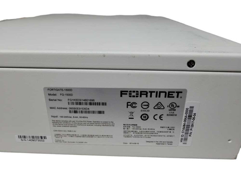 Fortinet Fortigate 1500D Firewall Security Appliance | FG-1500D %