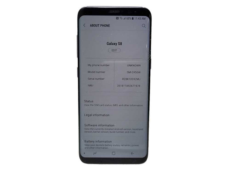 Samsung Galaxy S8 64GB (SM-G950W) - READ $