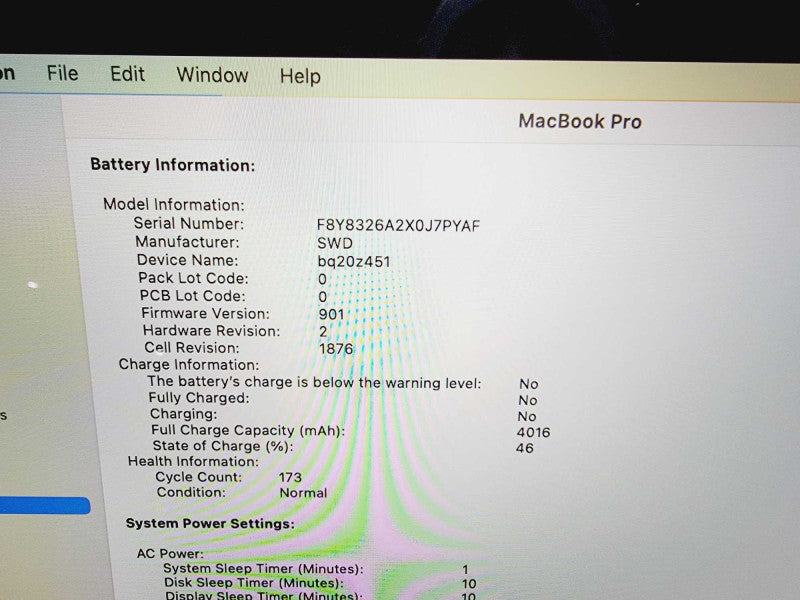 Apple Macbook Pro 2018 13\\" Core i5-8259U @ 2.3GHz 8GB DDR3 250GB SSD (