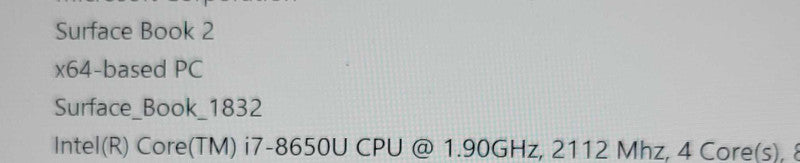 Microsoft Surface Book 2 Core i7-8650U 16GB 512GB SSD w/ DOCK / PWR SEE _