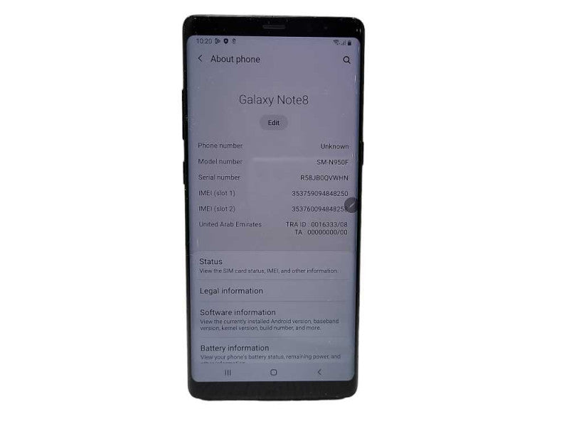 Samsung Galaxy Note8 (SM-N950F) 64GB  $