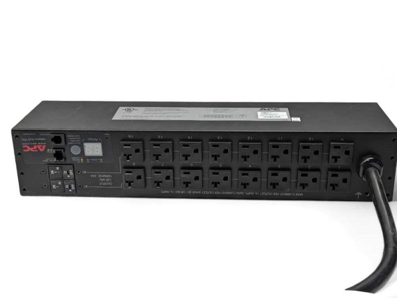 APC AP7802 2U Metered Rack PDU 120VAC 24A, 16 Outlets  Q-