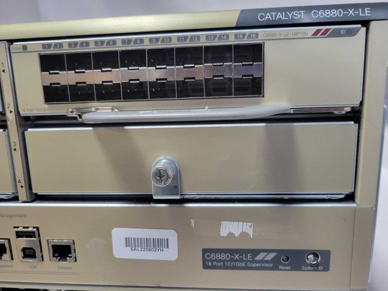 CISCO C6880-X-LE Chassis w/ 2x C6880-X-LE-16P10G + modules and 2x PSU _