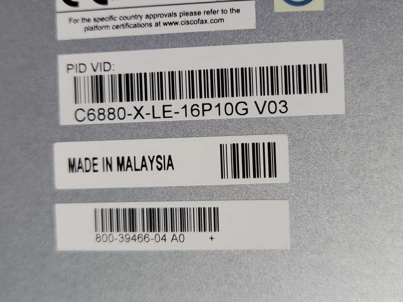 CISCO C6880-X-LE Chassis w/ 2x C6880-X-LE-16P10G + modules and 2x PSU _
