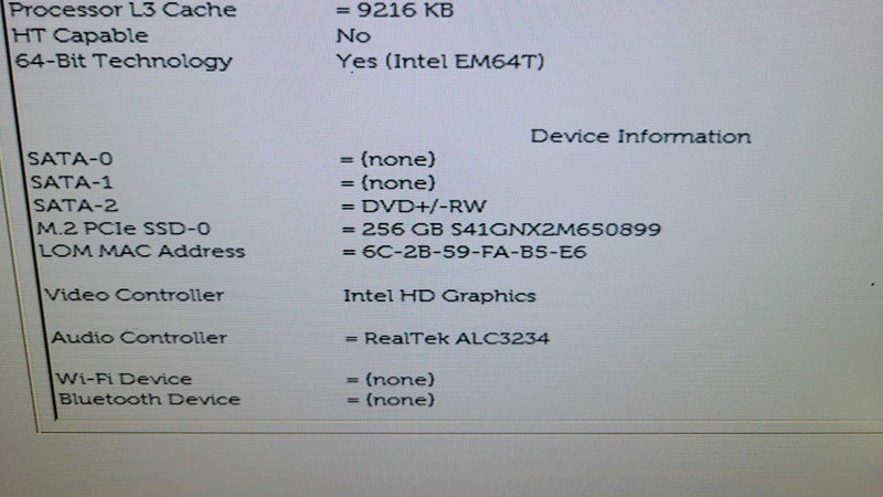 Dell OptiPlex 3060 - Core i5-8500 | 16GB RAM | 256GB NVMe Q%