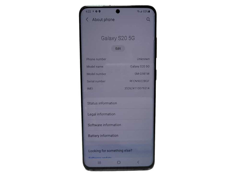 Samsung Galaxy S20 5G SM-G981W - READ $