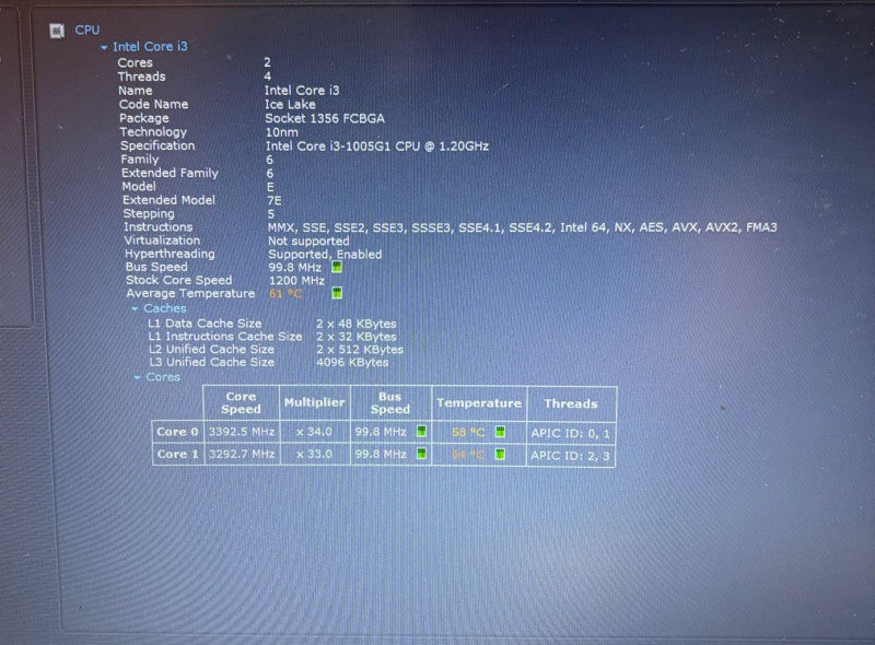 HP 250 G8 Intel core i3-1005G1@1.2GHz 12 GB RAM 256GB SSD READ!