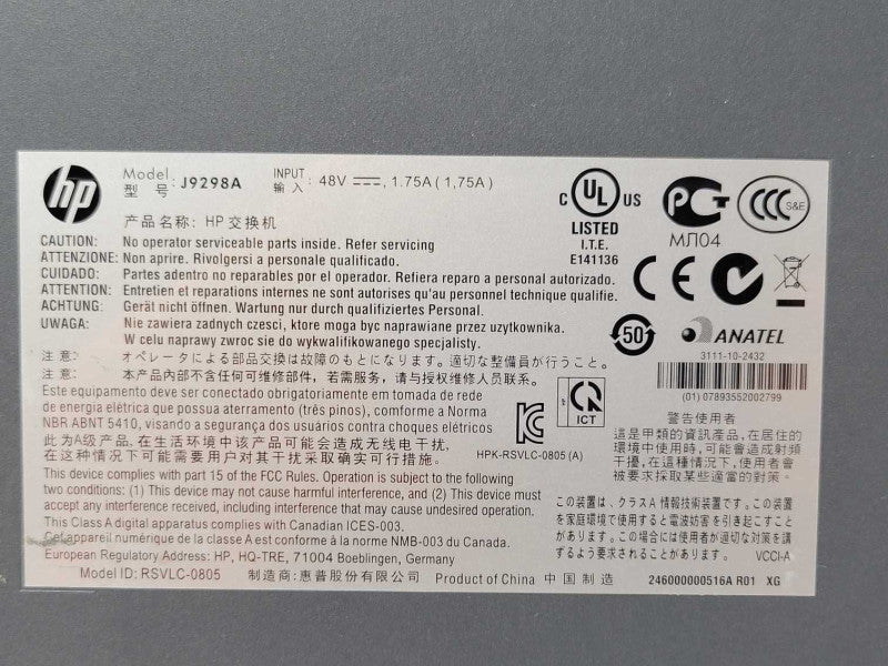 HP 2520G-8-POE J9298A 8-Ports managed switch _