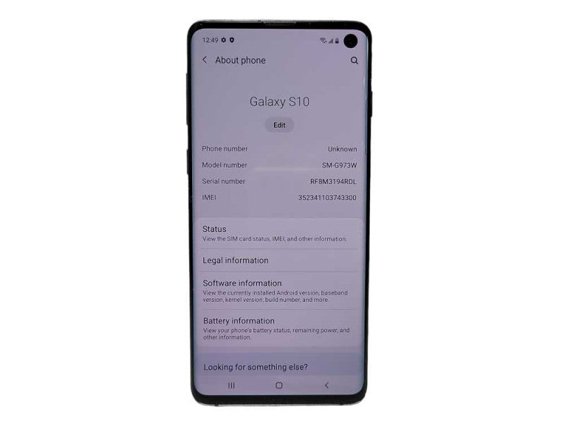 Samsung Galaxy S10 128GB (SM-G973W) - READ $