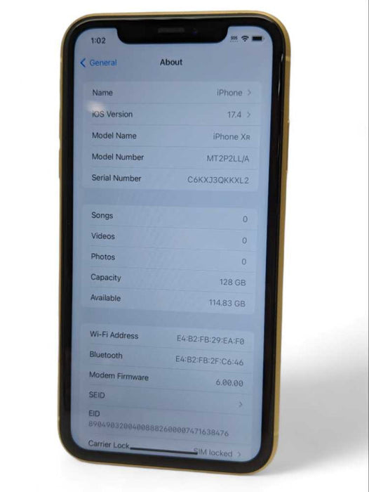 Apple iPhone Xr 128GB Yellow UNLOCKED MINT CONDITION  -