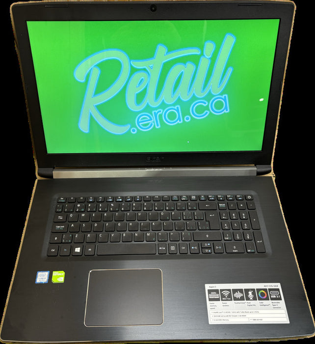 Acer Aspire A517-51G i5-8250U@1.6GHz GeForce MX150 2GB GPU 20GB RAM 256GB SSD