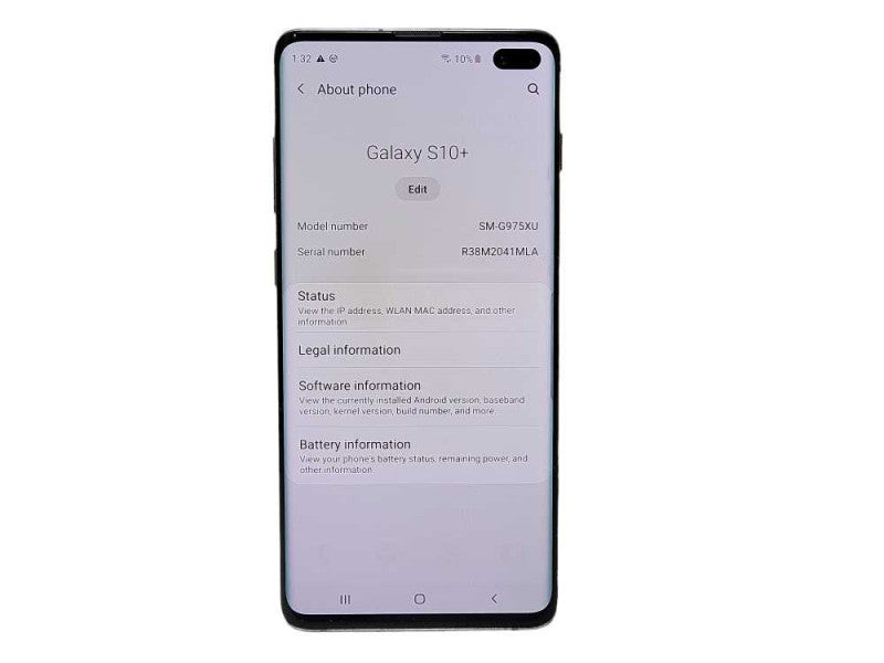 Samsung Galaxy S10+ SM-G975XU 128GB Live Demo Unit READ $