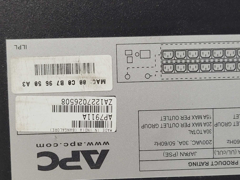 APC AP7911A 16-Outlet Power Distribution Unit, READ _