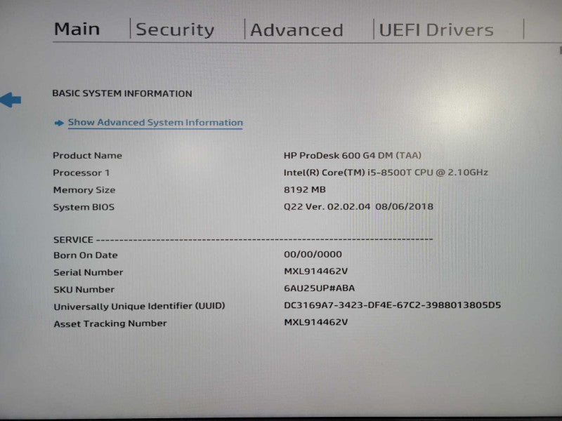 HP ProDesk 600 G4 DM PC USFF i5-8500T @ 2.1GHz 8GB DDR4 250GB NVme !