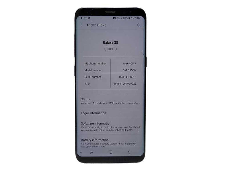 Samsung Galaxy S8 64GB (SM-G950W) - READ $