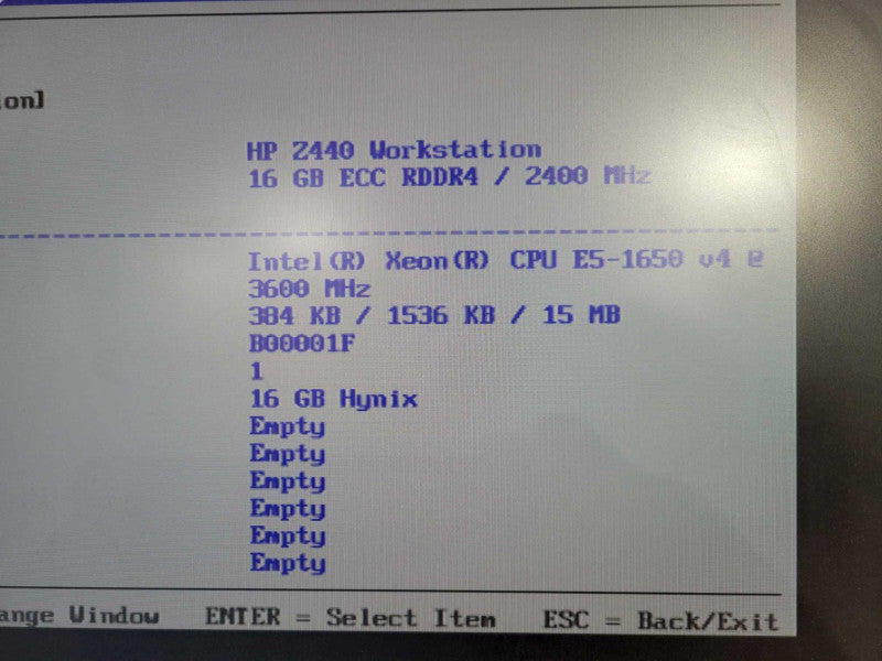 HP Z440 WorkStation | Xeon E5-1650 v4 @ 3.60GHz 16GB DDR4 Quadro K4200 !