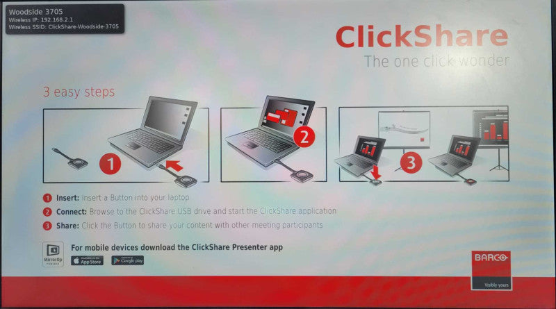 Barco Clickshare CSC-1 Wireless Presentation System R9861006BNA !