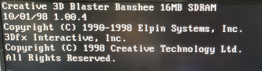 3Dfx Voodoo Banshee 16MB PCI (3D Blaster Banshee CT6760) %