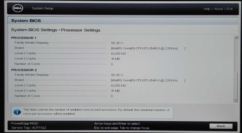 Dell PE R620 Server, 2x Xeon E5-2640 0 2.50GHz, 256GB Ram, H310 Mini, 2x 750W