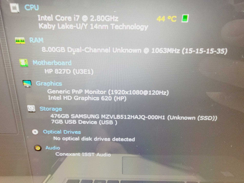 HP Elitebook X360 1030 G2 13\\" Core i7-7600 @ 2.8GHz 8GB DDR4 500GB SSD (