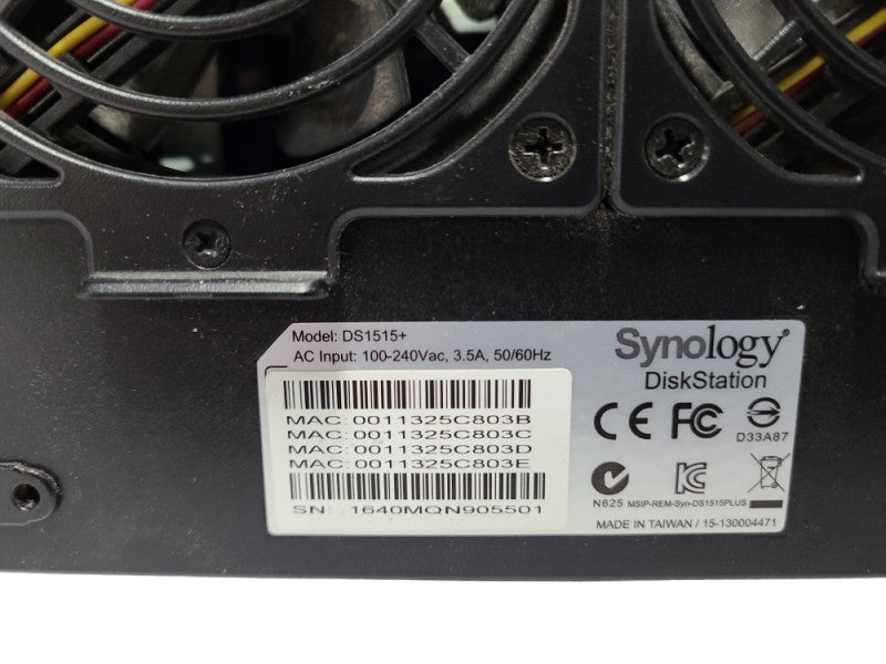 Synology DS1515+ 5 Bay NAS Disk Station, 5x1TB 3.5HDD, 2GB RAM,