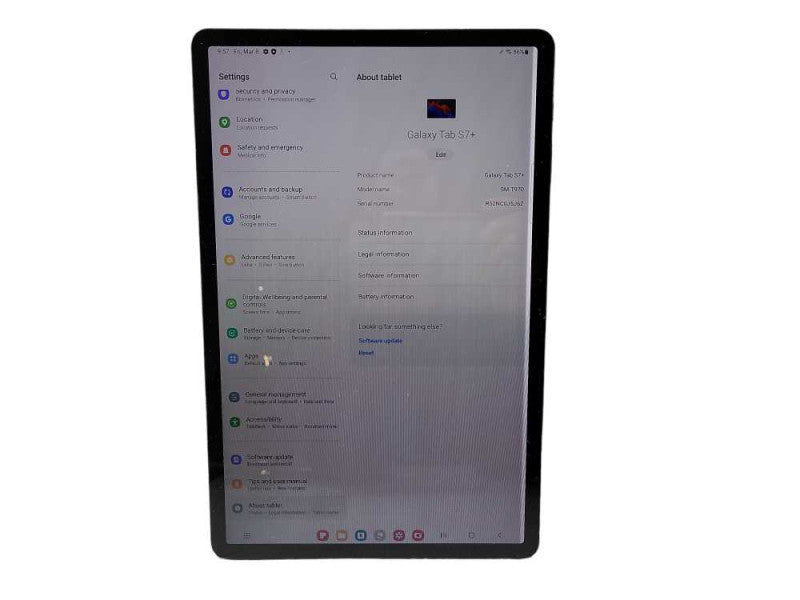 Samsung Galaxy Tab S7 Plus T970 12.4\\" 128GB Black (WiFi)  READ $