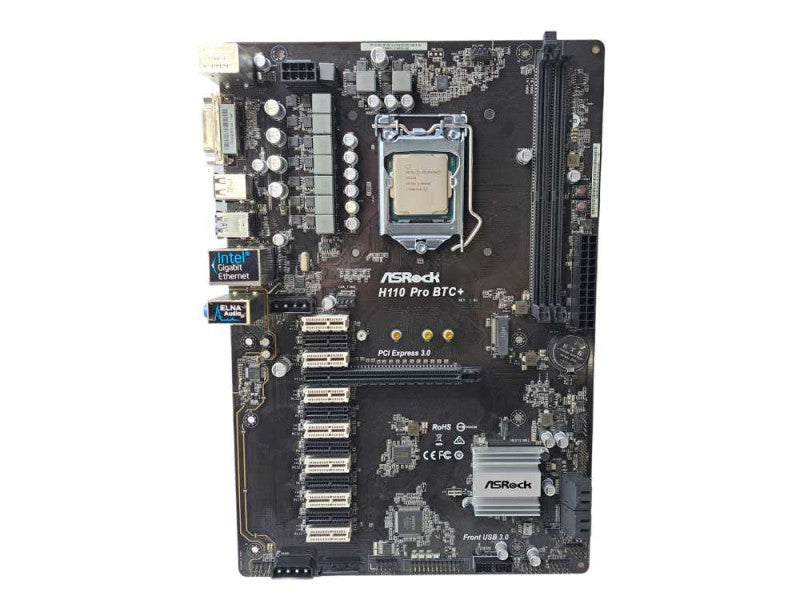 ASRock H110 Pro BTC+ | Mining Motherboard + Celeron G3930 CPU |  *READ* )