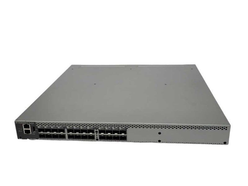 HP SN3000B 24/24 16GB HP-6505-24-0R 24-Port active 2x PSU FC Switch, read _