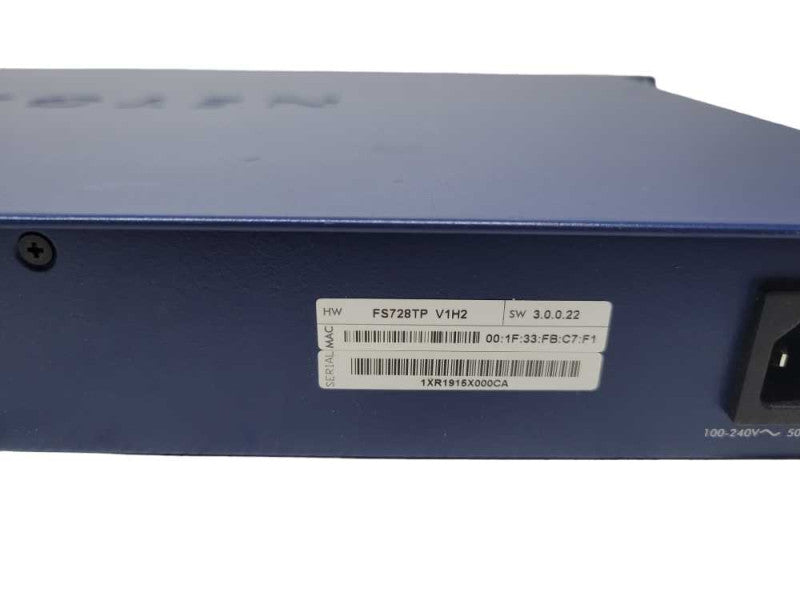 NETGEAR FS728TP 28-Port 10/100 Fast Ethernet Smart Switch with 24 PoE Ports %