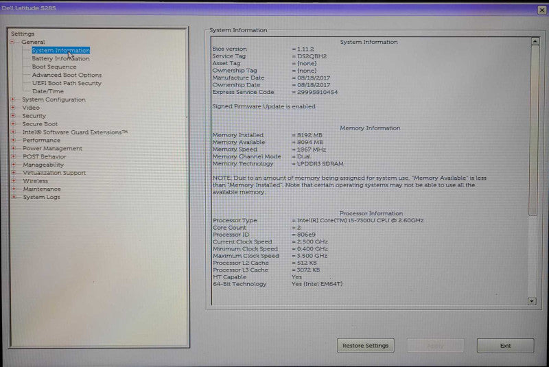 Latitude 5285 2-in-1, i5 7300U 2.6GHz, 8GB RAM, 128GB SSD w/HP Power Adapter