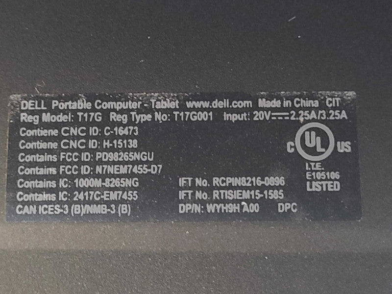 Latitude 5285 2-in-1, i5 7300U 2.6GHz, 8GB RAM, 128GB SSD w/HP Power Adapter