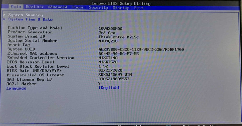 Lenovo M715q USFF | Ryzen 3 Pro 2200GE @ 3.20GHz 16GB DDR4 256GB NVMe  )