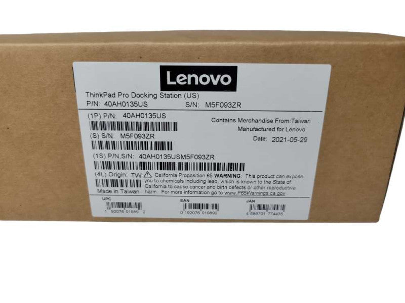 LENOVO ThinkPad Pro Docking Station (1P40AH0135US) Q%
