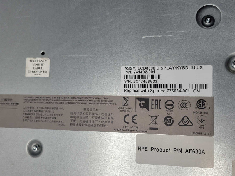 HP AF630A HPE LCD8500 18.5\\" Rackmount LCD Monitor Keyboard Mouse  _