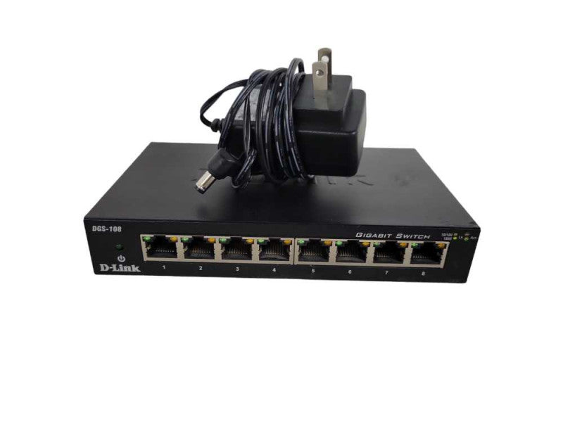 D-Link 8 Port Gigabit Unmanaged Metal Desktop Switch DGS-108 !