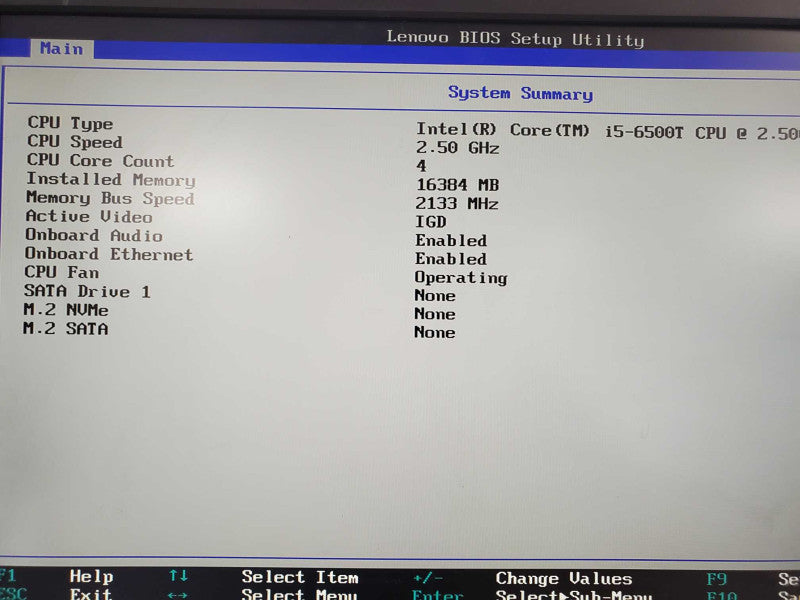 Lenovo ThinkCentre M900, i5-6500T 16GB DDR4, No HDD |