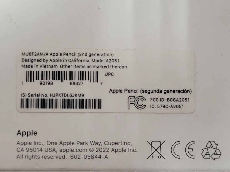 Apple Pencil 2nd generation A2051, READ _