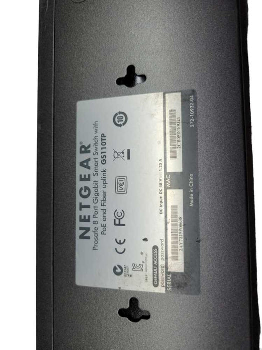 NETGEAR GS110TP Prosafe 8-Port Gigabit Smart Switch w/ PoE and Fiber Uplink %