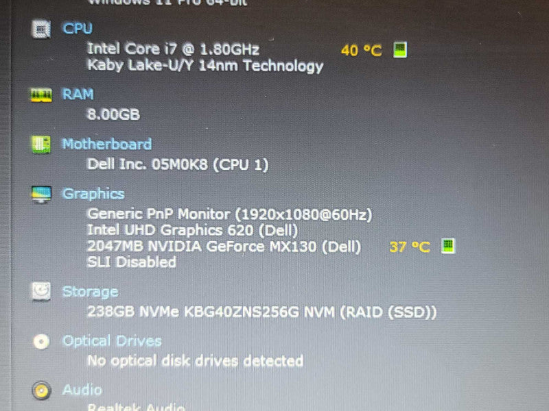 Dell Latitude 3500| I7-8565U| GeForce MX130| 256GB SSD  Î²
