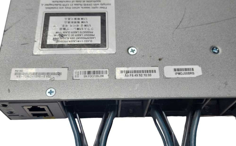 Cisco WS-C3850-12XS-E Switch 3850 12 Port GE SFP+ 2x PSU, READ _