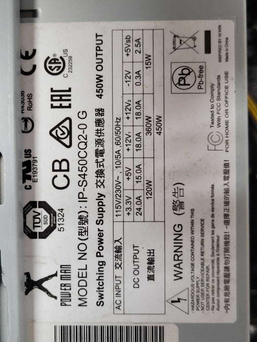 Custom/Asus Prime B360M-A PC, Core I5-9600K 3.7GHz, 16GB DDR4, 3TB HDD _