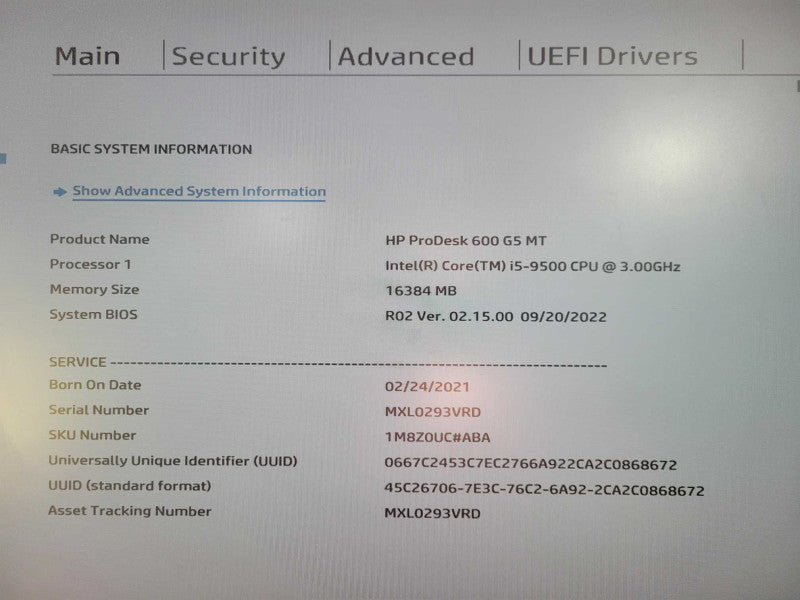 HP ProDesk 600 G5 SFF i5 - 9500 CPU @ 3.00GHz 16GB DDR4 Ram 512GB NVMe !