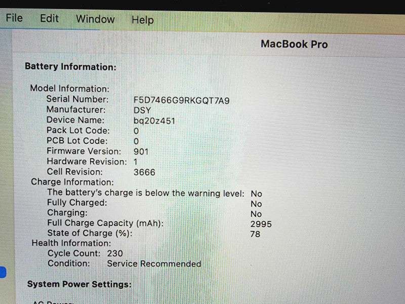 Apple Macbook Pro 2017 13\\" Core i5-7360U @ 2.3GHz 16GB DDR3 250GB SSD (