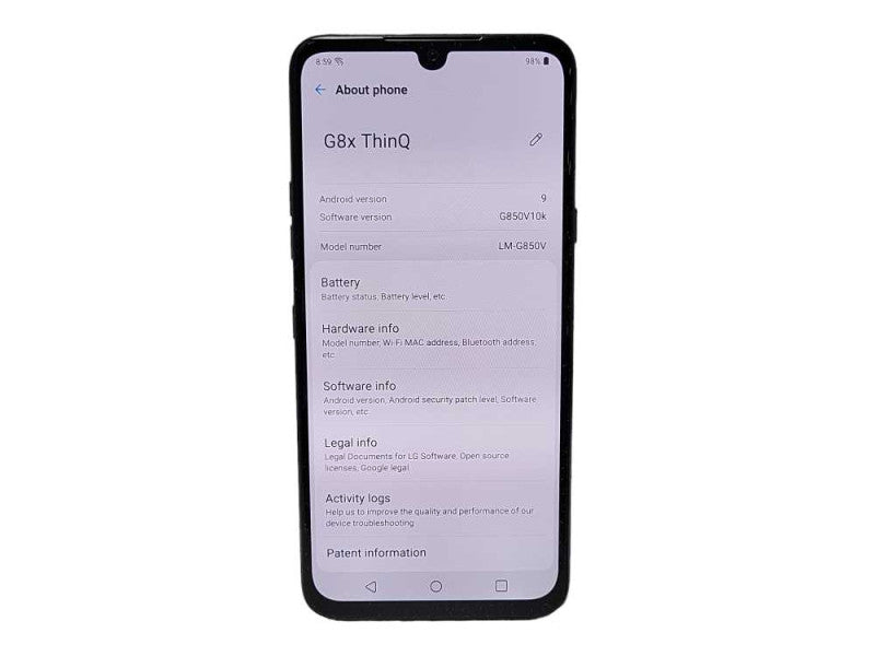 LG G8x ThinQ LM-G850V 128GB Live Demo Unit READ $