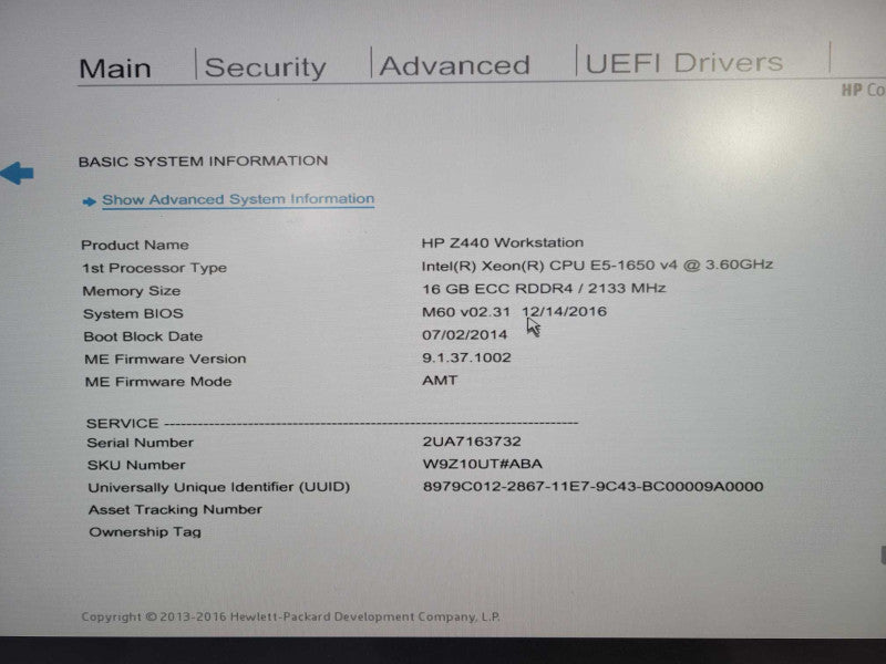 HP Z440 WorkStation | Xeon E5-1650 v4 @ 3.60GHz 16GB DDR4 Quadro 2000 !