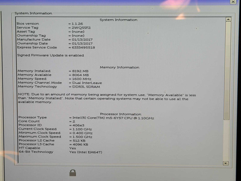Dell Latitude 7275, Core m5-6Y57 1.1GHz, 8GB, 256GB SSD